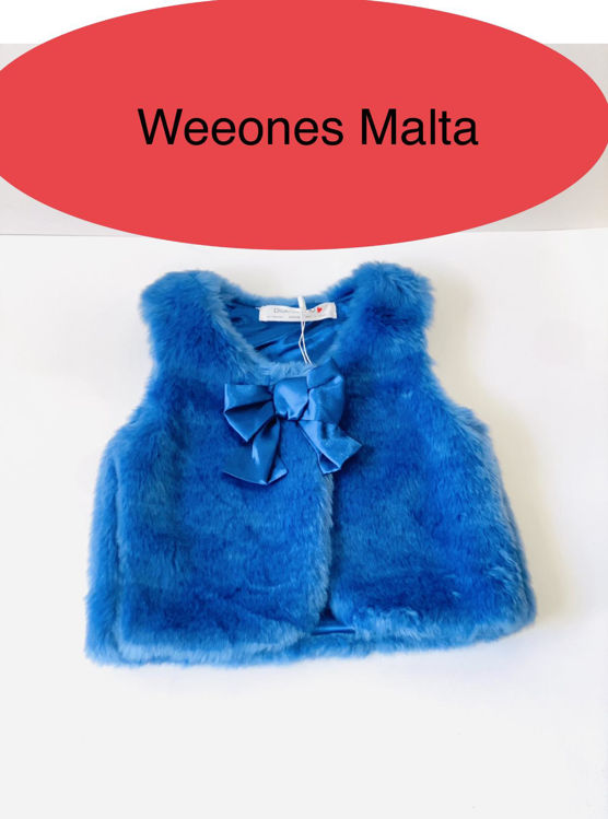 Picture of HOME 7- Babaluno Baby Faux Lamb Fur Gilet ROYAL BLUE
